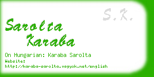 sarolta karaba business card